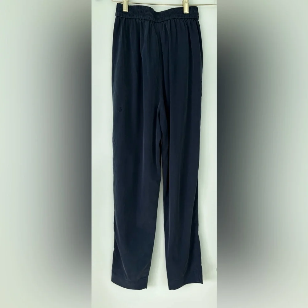 Kit and Ace Navy Silk Pants, Size 0 - Picture 3 of 5